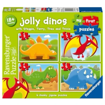 Bild av Ravensburger Jolly Dinosaurs My First Jigsaw Puzzles (2, 3, 4 and 5 Piece) Educational Toys for Toddlers Age 18 Months Up
