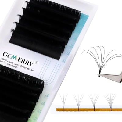 Bild av Easy Volume Lashes 0.5 Eyelash Extension Silk Bouquet Russian d Curl 14mm 3D 5D 6D 8D Natural Individual by GEMERRY (0.5 MIX15 20mm)