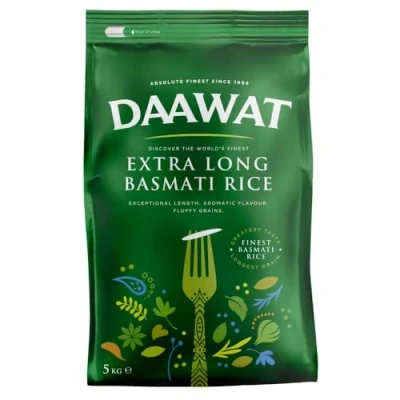 Bild av Daawat Extra Long Basmati Rice, 1 pack (1 x 5 kg)