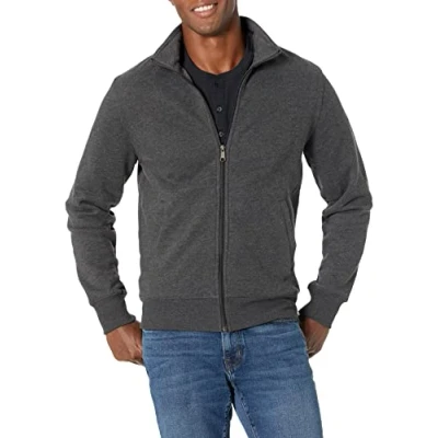 Bild av Amazon Essentials herrtröja helt blixtlås fleece tröja med mocka, kol ljung, Large