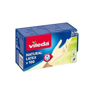 Bild av Vileda Multi Latex engångshandskar opuderade S/M 100 pack