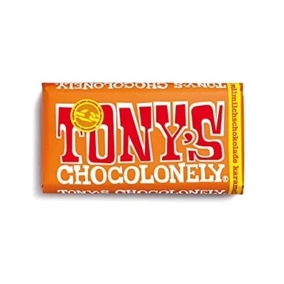 Bild av Tony&#039;s Chocolonely Helmjölkchoklad med karamell och havssalt Choklad karamellbitar 32 % kakao 1 x 180 gram Belgium Fairtrade