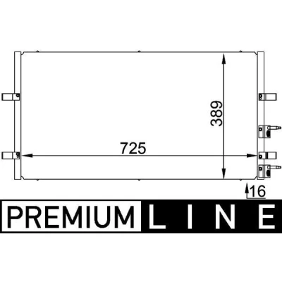 Bild av MAHLE ORIGINAL AC 695 000P Condenseur De Clim sans déshydrateur 725 FORD: Transit Mk6 Сamion à Plateau/Сhâssis