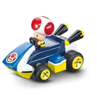 Bild av Carrera RC Mario Kart Mini Toad, för barn och vuxna, pojkar flickor, unik originallicens, omedelbar körning kul med redo att springa, autentisk upplevelse, blå