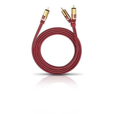 Bild av Oehlbach NF Y Sub 800 Cinch subwoofer kabel 2 x RCA/1 RCA flexibel med effektiv avskärmning 8 m röd