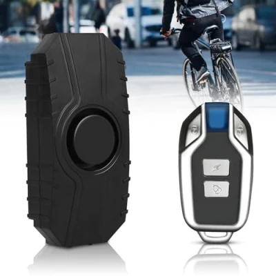 Bild av Cykellarm, trådlöst motorcykellarm, cykellarm med fjärrkontroll, säkerhet vibrationssensor larmsystem cykel, 113 dB vattentät för motorcykel, skoter