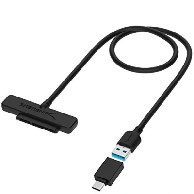 Bild av Sabren SATA till USB C 3.2X2, SSD HDD Hårddiskadapter, 2,5 tum tum, supersnabb dataöverföring, kabelomvandlare, [Stöder UASP I II III] Kompatibel med alla 2.5 (EC SS31)