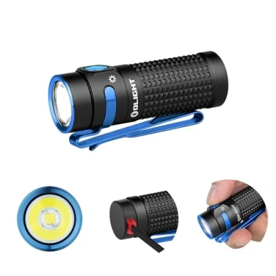 Bild av OLIGHT Baton 4 LED ficklampa med hög effekt uppladdningsbar 1300 lumen 170 m mini vattentät för camping nödresor svart