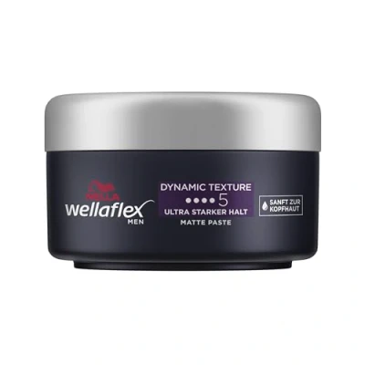 Bild av Wellaflex Men Dynamic Texture Matte Paste Matt Styling Ultra starkt grepp finish Dermatologiskt testad 75 ml
