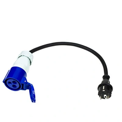 Bild av CEE Adapter kabelkoppling till skyddskontakt Chilitec kontakt 35 cm IP44 stänksäker 230 V/16 A 3 polig för camping, båt, campare, 22851