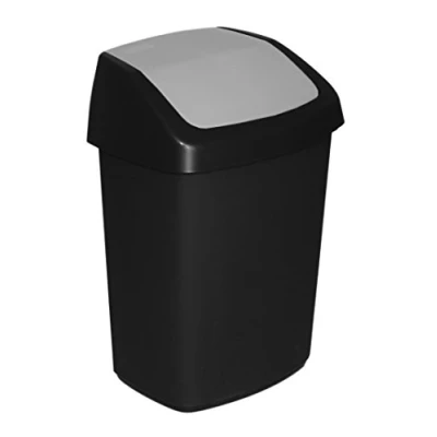 Bild av Curver Soptunna Swing Top 25 l i svart/grå, plast, 35 x 10 cm