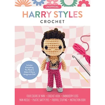 Bild av Unofficial Harry Styles Book and Crochet Kit: Includes Everything You Need to Make a Amigurumi Doll Four Colors of Yarn, Hook, ... Eyes, Fiberfill Stuffing, Instruction