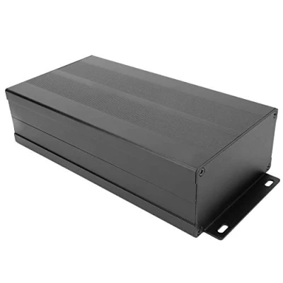 Bild av Walfront Elektroniskt hölje gör det själv kretskort projekt kopplingsbox aluminium låda kylhus aluminiumlegering delad typ 55 x 106 200 mm sandsvart med böjplatta