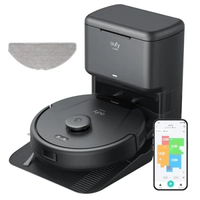Bild av eufy Clean L60 Robot Vacuum Cleaner with Mop Function, Ultra Strong 5,000 Pa Suction Power, iPath Laser Navigation, for Thorough Floor Cleaning, Ideal Hair, Hard Floors