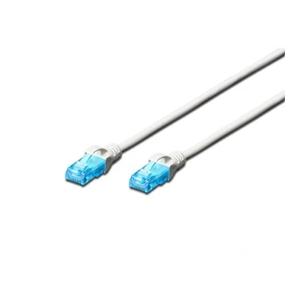 Bild av DIGITUS LAN Kabel Cat 5e 1m CCA nätverkskabel med RJ45 U/UTP oskärmad kompatibel 6 och 5 Vit