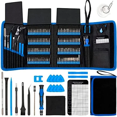Bild av Pardarsey skruvmejselset 142 stycken elektronik precisionsskruvmejsel med 120 bitar magnetisk reparationsverktygssats kompatibel för iPhone, MacBook, dator, bärbar PC, surfplatta, PS4, Xbox,