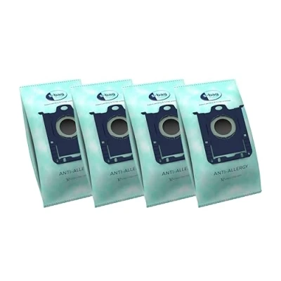 Bild av AEG GR206S s Bag anti allergi dammsugarpåsar för VX4, VX6, VX7, VX8, AB61 (4 syntetiska dammpåsar, hög filterprestanda, minskar bland annat pollen, kvalster och allergener, perfekt