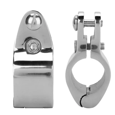 Bild av EBTOOLS 2st marina käftglas rostfritt stål båt gångjärn övre käke glidbeslag Bimini topp Rail Mount(25mm)
