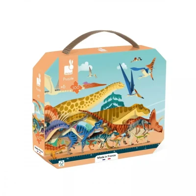 Bild av Janod Dinopanorama Pussel för barn, Storlek: One Size, Multi coloured