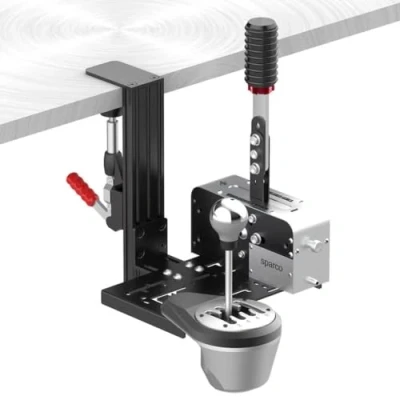 Bild av Universal Skrivbordsfäste för Racing Sim Shifter &amp; Handbroms Kompatibel med Logitech G Driving Force Shifter, Thrustmaster TH8A TSS Handbroms,Fanatec ClubSport Handbroms,USB
