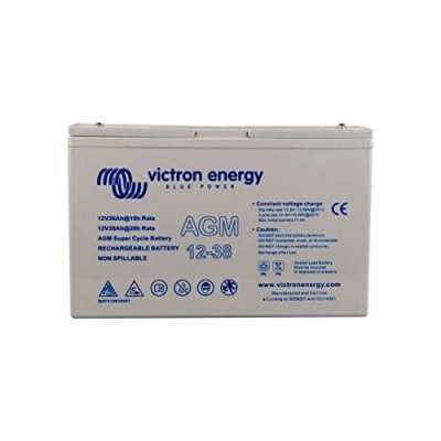 Bild av Victron Energy AGM Super Cycle 12V 38Ah Blybatteri 38 Ah Ledningsnät (B x H D) 267 175 77 mm M5 skruvanslutning Underhållsfri