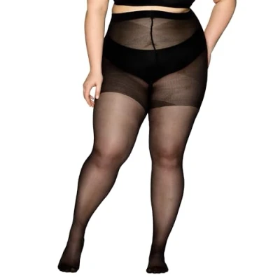 Bild av Vogue Curvy 40 Den halvogenomskinliga strumpbyxor stora storlekar/plus size matt, 1 par, Svart (1210 svart), 52 56 stor