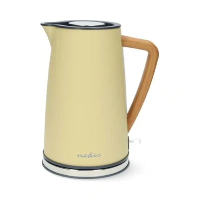 Bild av Nedis vattenkokare 1,7 l Soft touch Gul Roterar 360 grader Dolt värmeelement Strix Controller Torrkokningsskydd