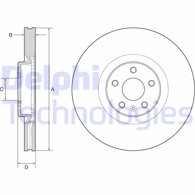 Bild av Bromsskiva DELPHI BG9231C