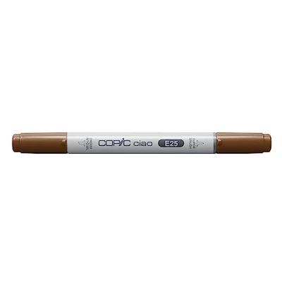 Bild av COPIC Ciao märkpenna typ E 25, Caribe Cocoa, mångsidig layoutmärkpenna med en medelbred och penselspets
