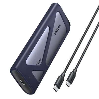Bild av UGREEN 20Gbps M.2 SSD Gehäuse USB C 3.2 Gen 2x2, NVMe und SATA M2 für in 2280/2242/2230/2260, kompatibel mit HP 14pro, iPhone16 Promax, PS5