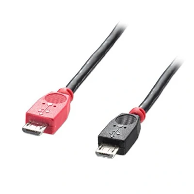 Bild av LINDY 31760 USB 2.0 OTG kabel svart, typ Micro B till B, 2 m
