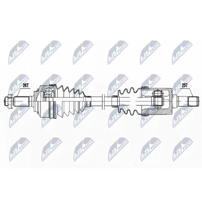 Bild av Drivaxel, framaxel vänster, honda city sedan v, jazz iii, 44306 TF0 000, 010, J00, J01, TF6 N01