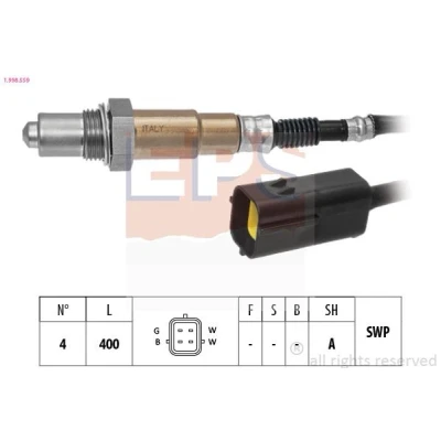 Bild av EPS 1.998.559 Sonde lambda chauffé, planaire, Filetage prégraissé CHEVROLET: Aveo / Kalos 3/5 portes, Spark, Berline
