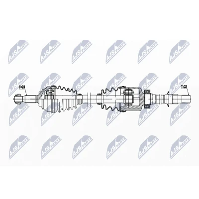 Bild av NTY NPW RE 196 Arbre de transmission Essieu avant droit 903