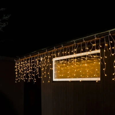Bild av Konstsmide Christmas LED ljusgardin Frysande Regn varmvit transp. 5m