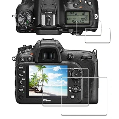 Bild av skärmskydd för Nikon D7100 D7200 + Toppglas [2 2 pack], iDaPro härdat glas enkel installation