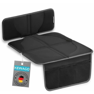 Bild av KEWAGO Bilstolsunderlägg ISOFIX för bilsätesförhöjningar. Bilstolsskydd skydd sitthöjning/barnstol. bilsätesskydd, barnstolsdyna