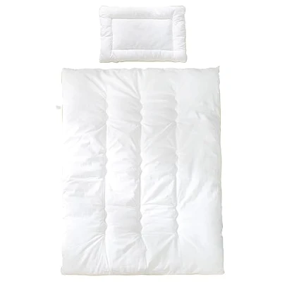 Bild av roba Barnstegfilt Barn täcke 100 x 135 cm + Kudde 40 60 Babyset (inre kudde) 4 säsonger/Året runt Vit