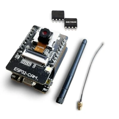 Bild av ESP32 CAM utvecklingskort, 8 MB PSRAM, WiFi/Bluetooth, OV2640, internt 520 KB SRAM, stöd för Lwip, FreeRTOS, Arduino