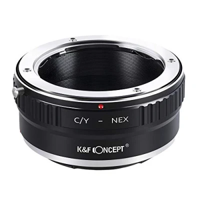 Bild av K&amp;F Concept Contax/Yashica adapter Sony kompatibel med E Mount kamera (NEX/Alpha) objektivadapter för (C/Y) objektiv
