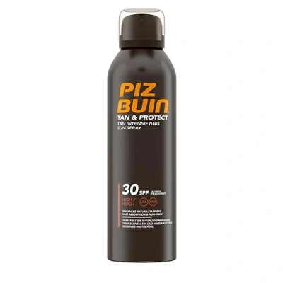 Bild av Piz Buin Tan &amp; Protect, solskydd Spray med garvningsaccelerator, SPF 30, vattentät och snabbabsorberande, 150 ml