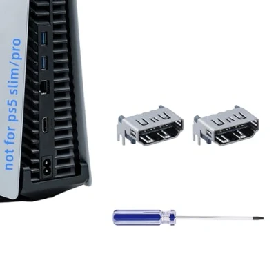 Bild av Mcbazel 2 st ersättning HDMI port gränssnitt uttag med T8 PS5 skruvmejsel