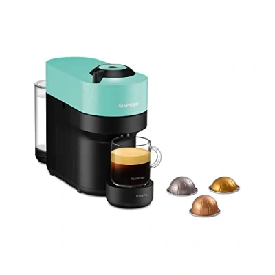 Bild av Nespresso Krups XN9204 Vertuo Pop kaffekapselmaskin kapacitet 560 ml automatisk kapseligenkänning one touch system 4 koppstorlekar reducerad uppvärmningstid hållbar aqua mint, mintgrön