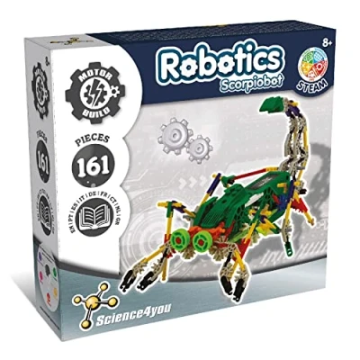 Bild av Science4you Robotic Scorpiobot en robotbyggsats med 161 stycken Bygga roboten själv denna elektronikbyggsats, pedagogiska spel UNT byggleksaker för barn från 8 år