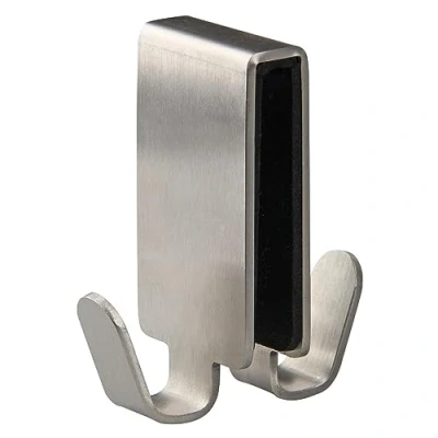 Bild av Fackelmann Dubbelkrok till Duschvägg, Rostfritt Stål, Silver, 12 x 3.5 4.6 cm