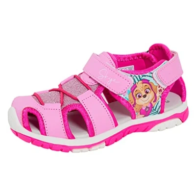 Bild av Paw Patrol Sandaler för barn, Skye flickor, sportsandaler med stängd tå, öppna sommarpromenadskor., Färg: rosa, 25 EU