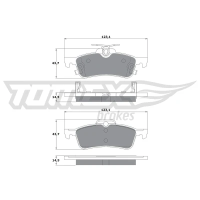 Bild av TOMEX brakes TX 15 79 Jeu de plaquettes frein Essieu arrière avec indicateur d&#039;usure TOYOTA: Yaris II 3/5 portes, III portes