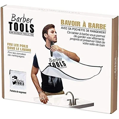 Bild av BARBER TOOLS ✮ Skäggförkläde Bib skägghaklapp för rakning skägg haklapp