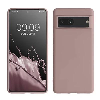 Bild av kwmobile fodral kompatibelt med Google Pixel 7 mjukt smalt skyddande TPU silikonskydd hudlila