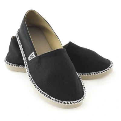 Bild av SEAC Malaga Casual Canvas Espadrillor och repdetaljer, halkfri sula unisex vuxen, Svart, 44 EU